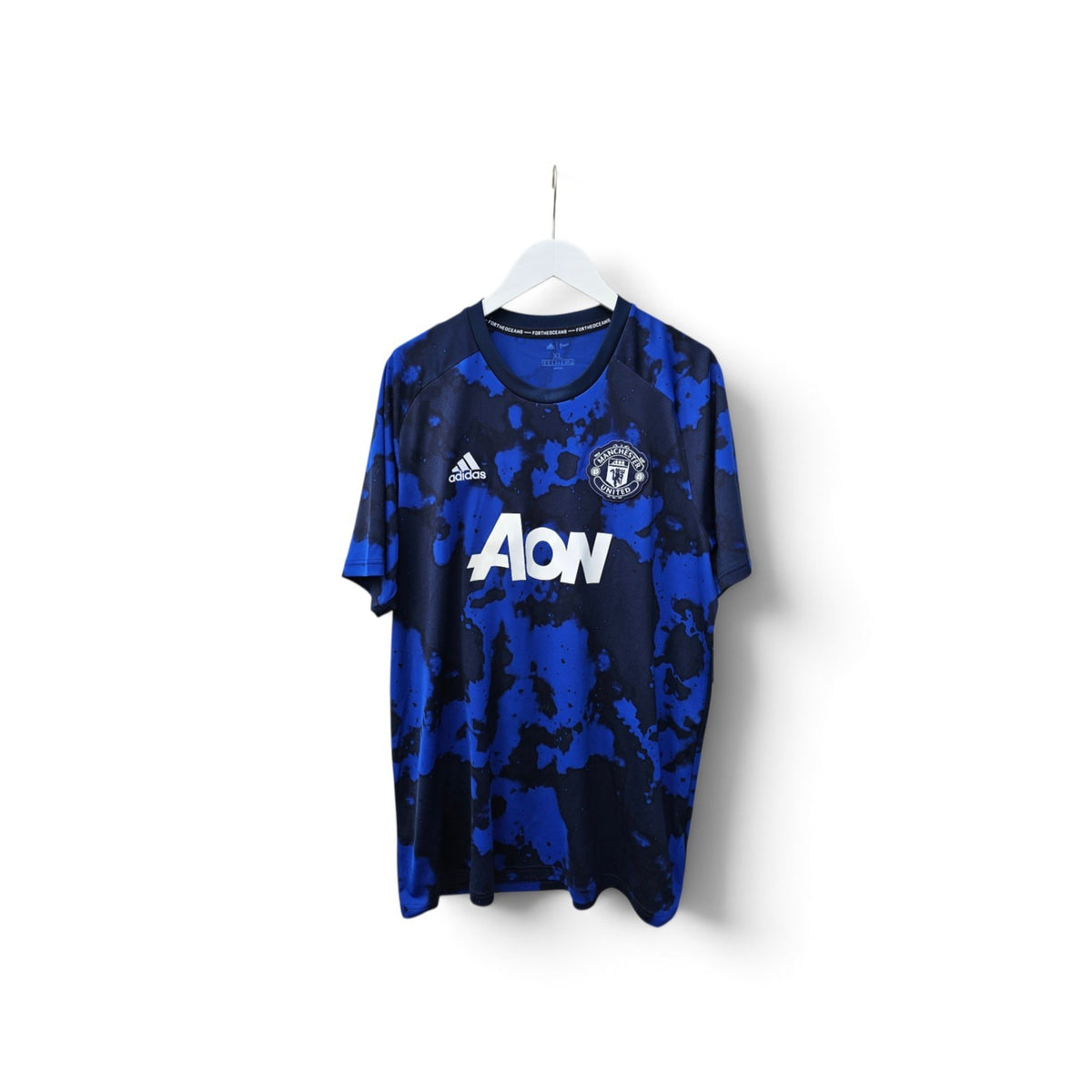 Adidas Parley 19-20' Manchester United Mystery Blue Pre Match Jersey