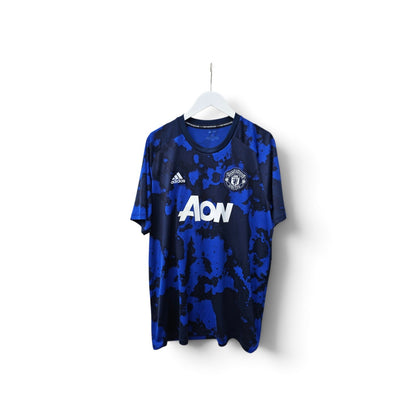 Adidas Parley 19-20' Manchester United Mystery Blue Pre Match Jersey