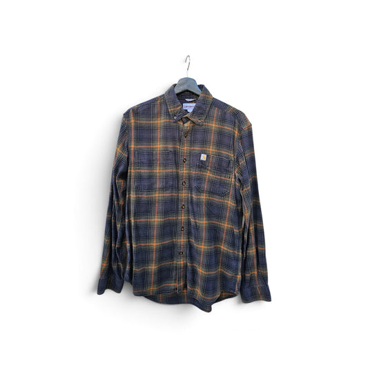 Carhartt Relaxed fit Dark charcoal orange Plaid flannel