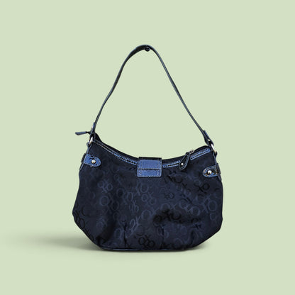 Y2K XOXO black monogram buckle logo shoulder bag