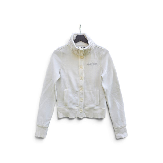 Y2k Womens Ecko red unlmtd white button up shawl collar cardigan