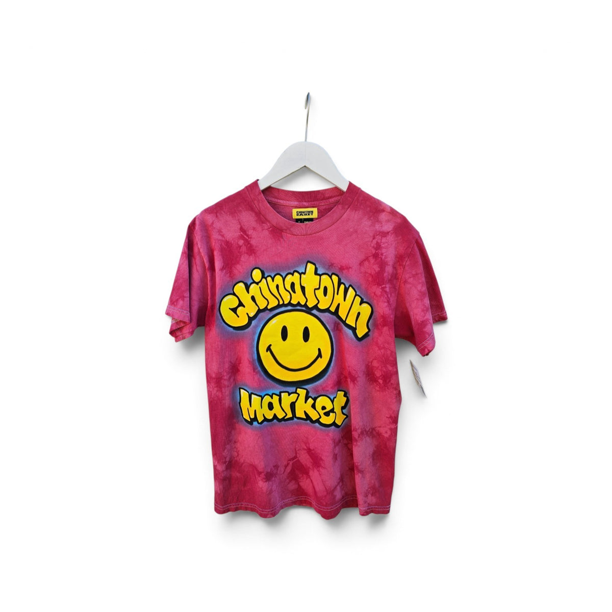 Chinatown Market Smiley Pink Tie dye Graphic Tshirt