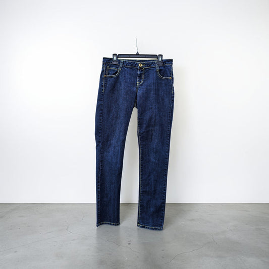 Womens Y2k Southpole dark wash straight skinny denim pants