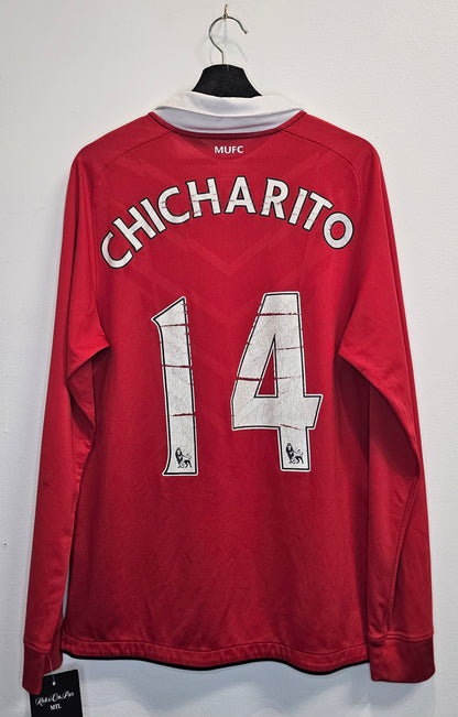 Nime Drifit Manchester United 10-11' Chicharito Hernandez longsleeve home jersey