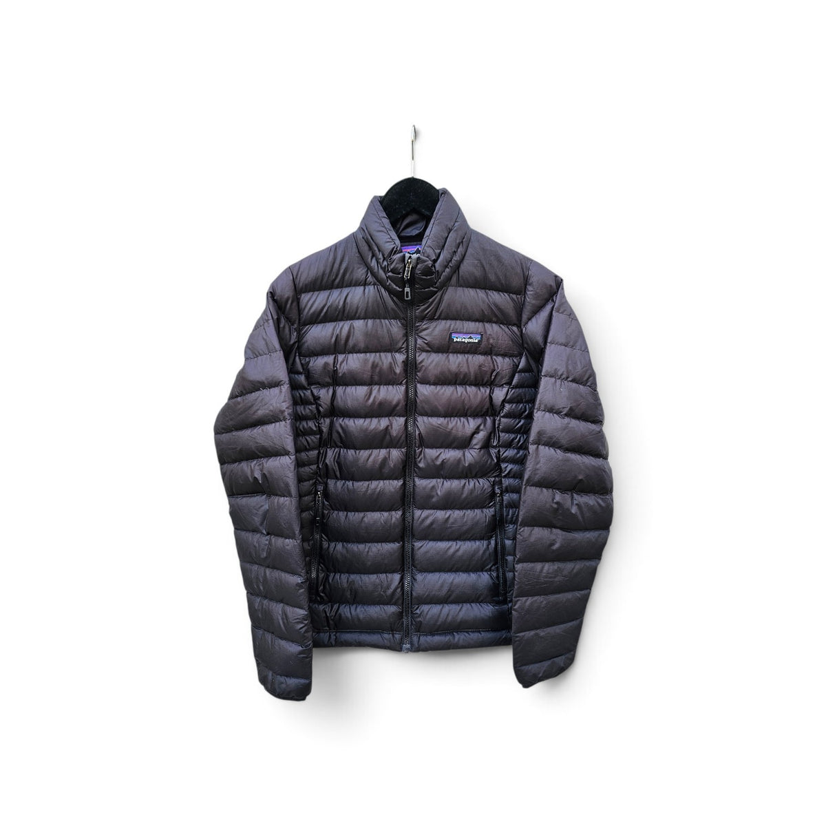 Womens Patagonia black down quilted jacket
