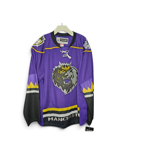Vintage Reebok CCM Manchester Monarch AHL team crowned lion hockey jersey